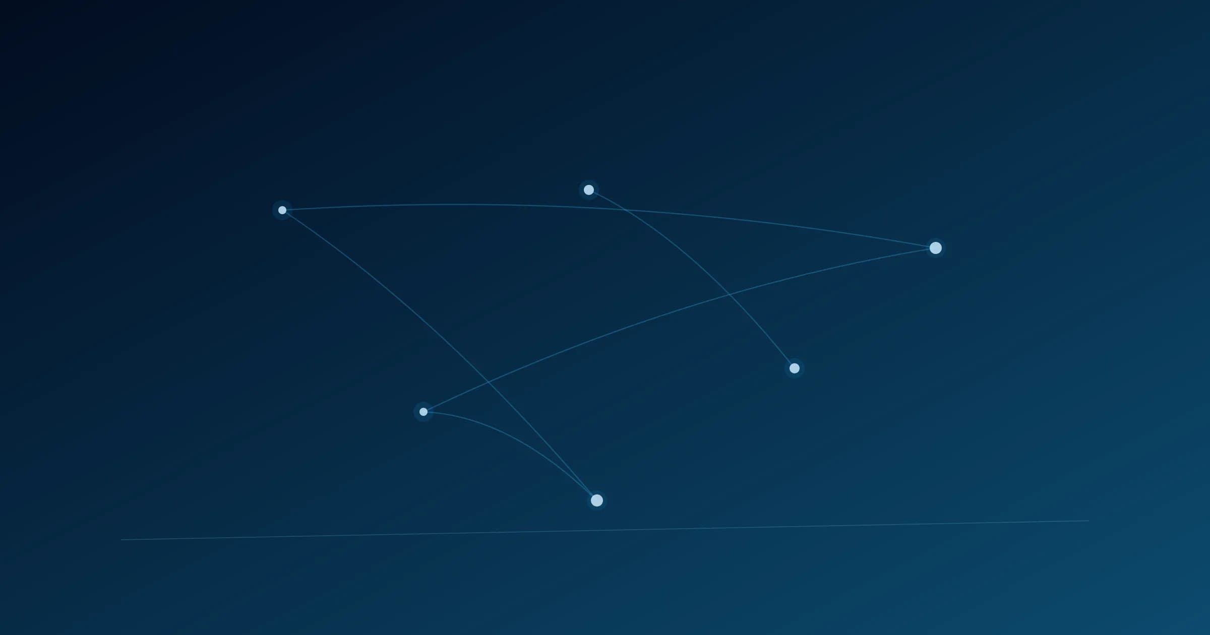 Connected hubs abstract background